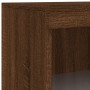 Credenza con Luci LED Rovere Marrone 60,5x37x100 cm