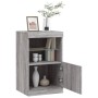 Credenza con Luci LED Grigio Sonoma 41x37x67 cm