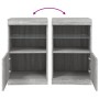 Credenza con Luci LED Grigio Sonoma 41x37x67 cm