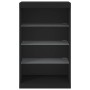 Credenza con Luci LED Nera 60,5x37x100 cm