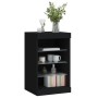 Credenza con Luci LED Nera 41x37x67 cm