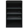 Credenza con Luci LED Nera 41x37x67 cm