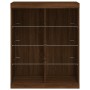 Credenza con Luci LED Rovere Marrone 81x37x100 cm