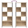 Libreria Rovere Sonoma 72x28x172 cm in Legno Multistrato