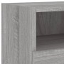 Mobili TV a Muro 5pz Grigio Sonoma in Legno Multistrato