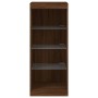Credenza con Luci LED Rovere Marrone 41x37x100 cm