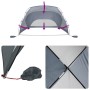 Tenda da Spiaggia Grigia 274x178x170/148 cm in Poliestere 185T