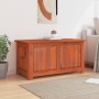 Cassapanca con Coperchio Marrone in Legno Massello di Acacia