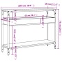 Tavolo Consolle Ripiano Rovere Sonoma 100x29x75cm Multistrato