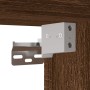 Mobili TV a Muro con LED 4pz Rovere Marrone Legno Multistrato