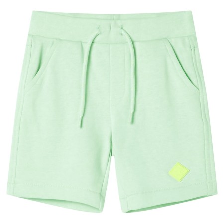 Pantaloncini per Bambini con Coulisse Verde Brillante 140