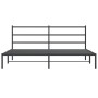 Giroletto con Testiera in Metallo Nero 200x200 cm
