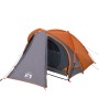 Tenda da Campeggio a Cupola 2 Persone Grigio e Arancione