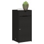 Armadietto Portaoggetti da Giardino Nero 55x55x111cm Polyrattan