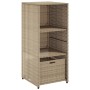 Armadietto Portaoggetti Giardino Beige 50x55x115cm Polyrattan