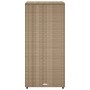 Armadietto Portaoggetti Giardino Beige 50x55x115cm Polyrattan