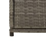 Armadietto Portaoggetti Giardino Grigio 105x55x113cm Polyrattan