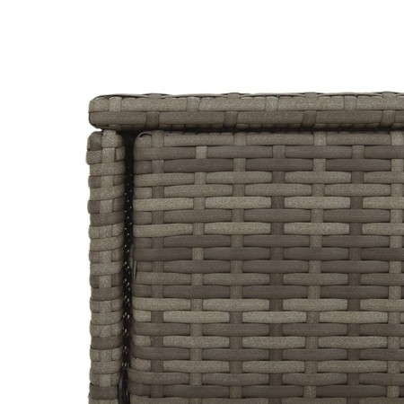 Armadietto Portaoggetti Giardino Grigio 105x55x113cm Polyrattan