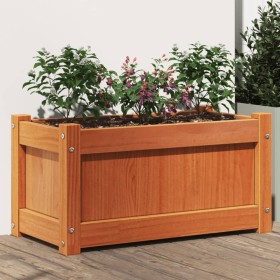 Fioriera Giardino Marrone Cera 60x31x31 cm Legno Massello Pino