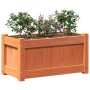 Fioriera Giardino Marrone Cera 60x31x31 cm Legno Massello Pino