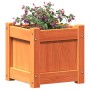 Fioriera Giardino Marrone Cera 31x31x31 cm Legno Massello Pino