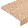 Tappetini per Scale Tessuto Agugliato 10 pz 65x21x4 cm Marroni