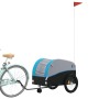 Rimorchio da Bici Nero e Blu 45 kg in Ferro