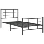 Giroletto con Testiera e Pediera Metallo Nero 90x190 cm