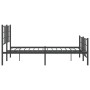 Giroletto con Testiera e Pediera Metallo Nero 135x190 cm
