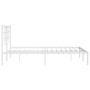 Giroletto con Testiera Metallo Bianco 135x190 cm
