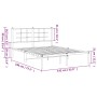 Giroletto con Testiera Metallo Bianco 135x190 cm