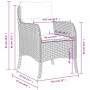 Sedie da Giardino con Cuscini 2 pz Marroni in Polyrattan