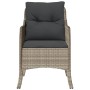 Sedie da Giardino con Cuscini 2 pz Grigio Chiaro in Polyrattan
