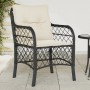 Sedie da Giardino con Cuscini 2 pz Nere in Polyrattan