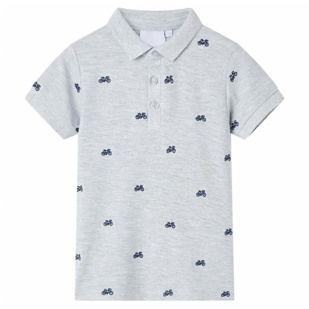 Polo per Bambini Grigio Mélange 104