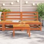 Divani Senza Braccioli Giardino 2pz Marrone Cera 70x70x67 Pino