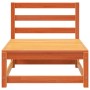 Divani Senza Braccioli Giardino 2pz Marrone Cera 70x70x67 Pino