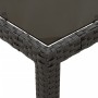 Set da Pranzo da Giardino 3 pz con Cuscini Nero in Polyrattan