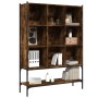 Libreria Rovere Fumo 102x30x141,5 cm in Legno Multistrato