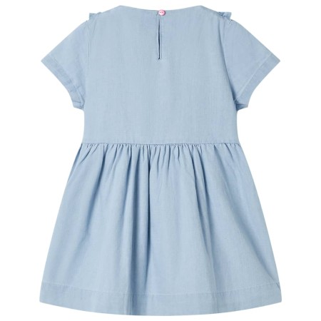 Abito da Bambina con Volant Blu Tenue 140