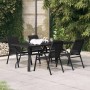 Set da Pranzo da Giardino 5 pz Nero