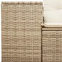 Divano da Giardino con Cuscini a 2 Posti Beige in Polyrattan