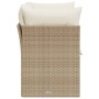 Divano da Giardino con Cuscini a 2 Posti Beige in Polyrattan