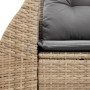 Divano da Giardino con Cuscini a 2 Posti Beige in Polyrattan