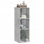 Credenza con Ante in Vetro Grigio Cemento 35x37x109 cm