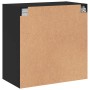 Mobile a Muro con Ante in Vetro Nero 68x37x68,5 cm