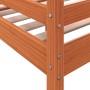 Letto a Soppalco Marrone Cera 80x200 cm Legno Massello di Pino