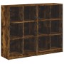 Libreria Ante Rovere Fumo 136x37x109 cm in Legno Multistrato