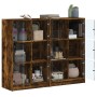 Libreria Ante Rovere Fumo 136x37x109 cm in Legno Multistrato