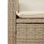 Set da Pranzo da Giardino 7 pz con Cuscini Beige in Polyrattan